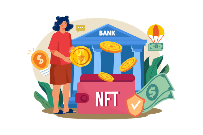 NFT wallet  Illustration