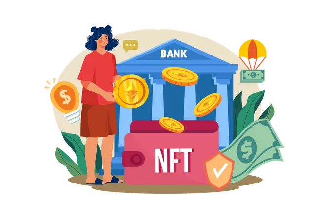 NFT wallet  Illustration