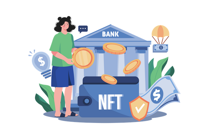 NFT wallet  Illustration