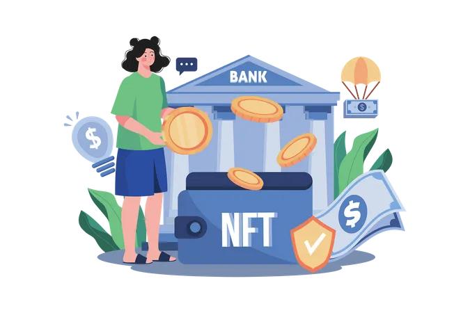 NFT wallet  Illustration