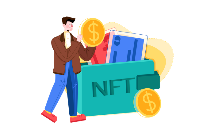 NFT wallet  일러스트레이션