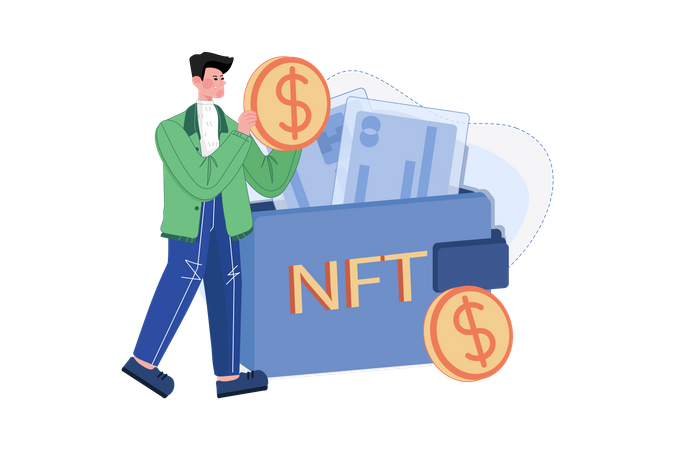 NFT wallet  일러스트레이션
