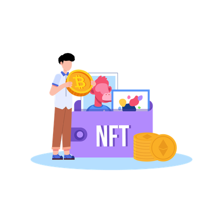 NFT wallet  Illustration
