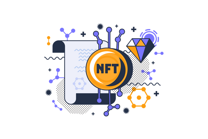 NFT-Zertifikat  Illustration