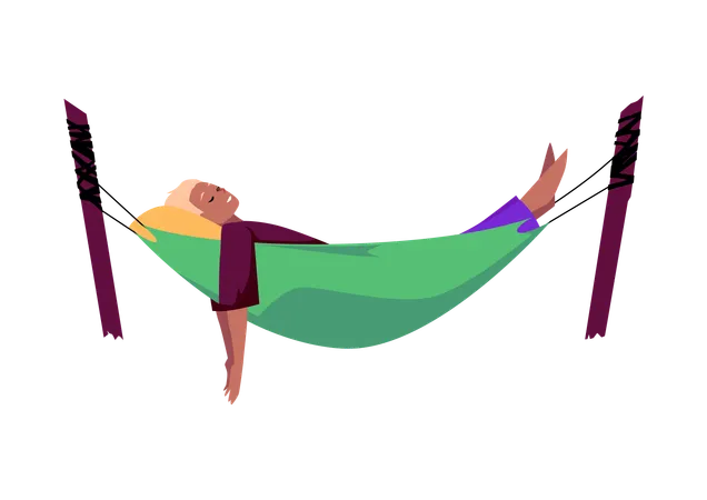 Nickerchen in der Hängematte  Illustration