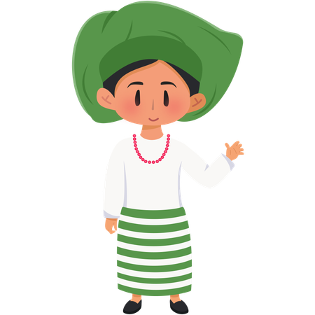 Nigeria Agbada niña  Ilustración