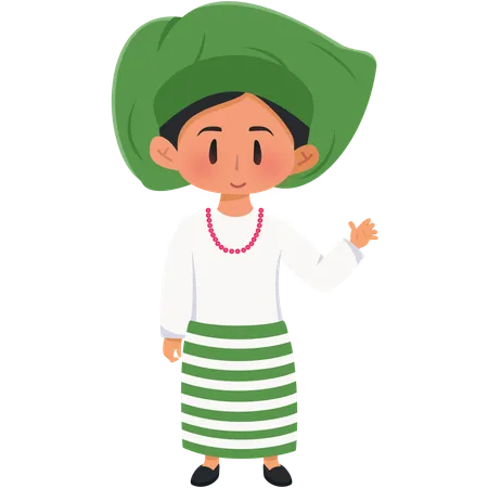 Nigeria Agbada niña  Ilustración