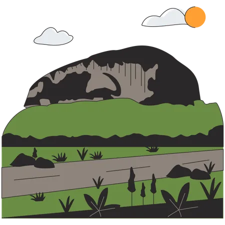 Nigeria - Zuma Rock  Illustration