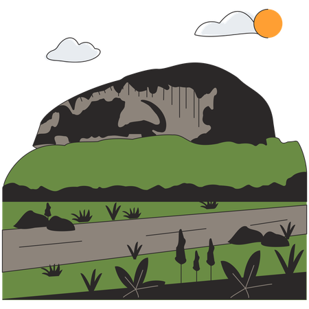 Nigeria - Zuma Rock  Illustration