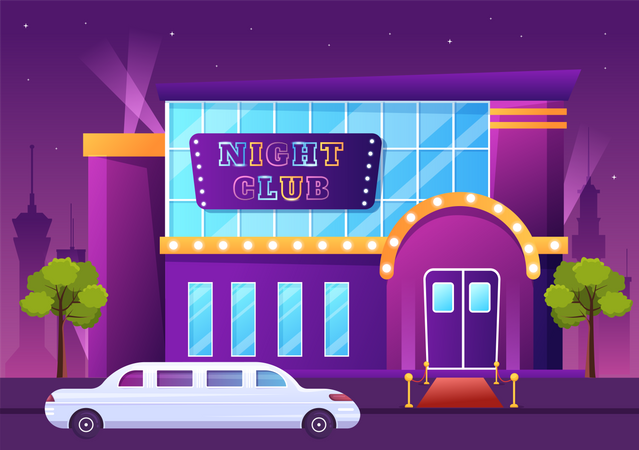 Night Club Entrance  Illustration