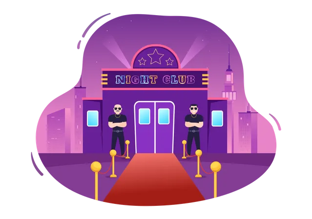 Night Club Entrance  Illustration