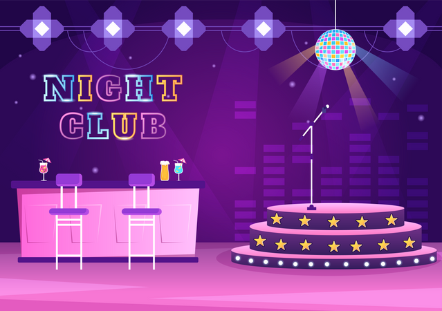 Night Club Party Illustration