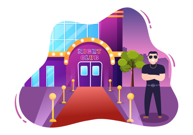 Night Club Security  Illustration