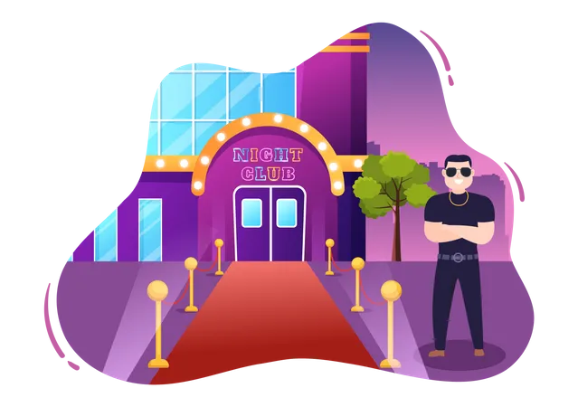 Night Club Security  Illustration