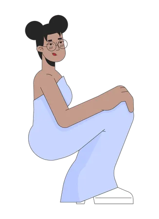Chica afroamericana  Ilustración