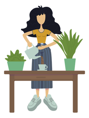 Niña bebe té orgánico  Illustration