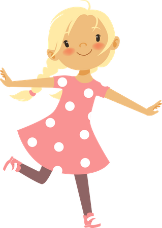 Niña corriendo  Ilustración