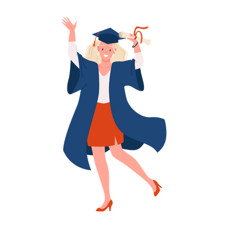 Chica graduada  Illustration