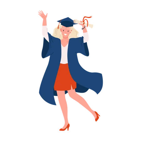 Chica graduada  Illustration