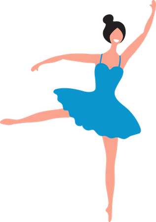 Chica haciendo danza ballet  Ilustración