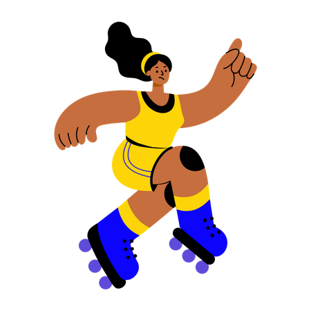 Niña haciendo patinaje  Illustration