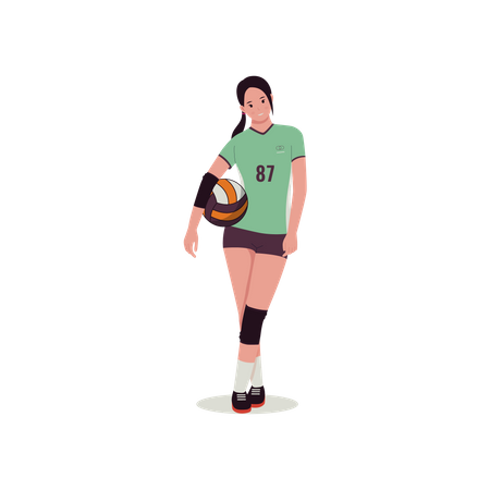 Jugadora de voleibol  Ilustración