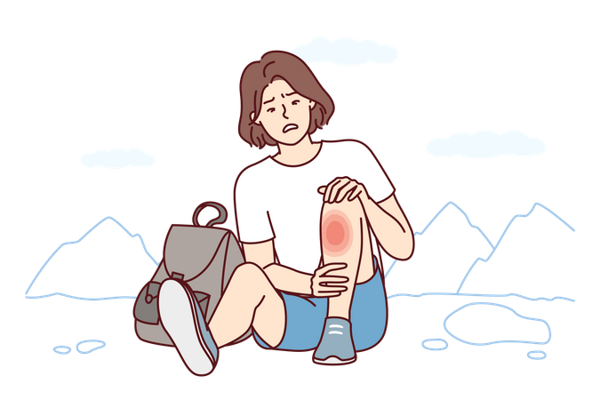 Niña resultó herida mientras caminaba  Ilustración