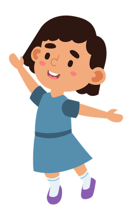 Niña sonriente  Ilustración