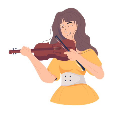 Niña violinista  Ilustración