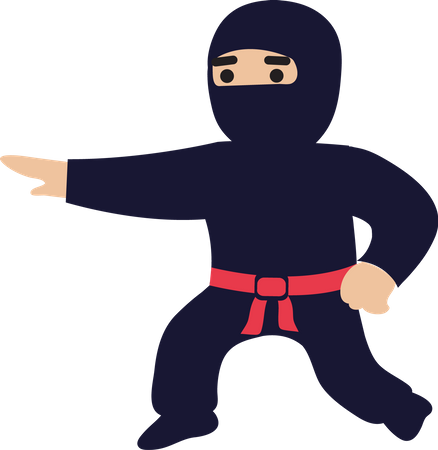 Ninja Training  Illustration