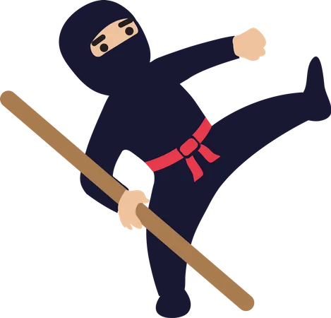 Ninja Warrior Illustration