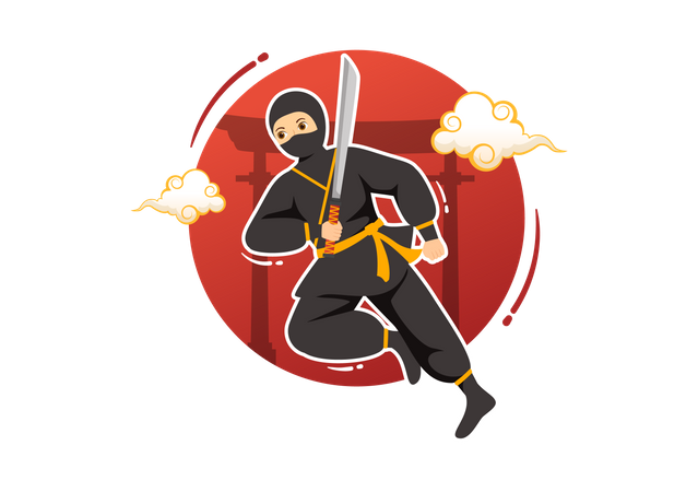 Ninja Warrior Illustration