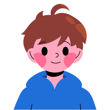 Niño con cara sonriente  Illustration