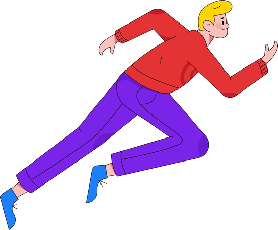 Niño corriendo  Ilustración