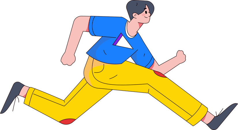 Niño corriendo  Ilustración