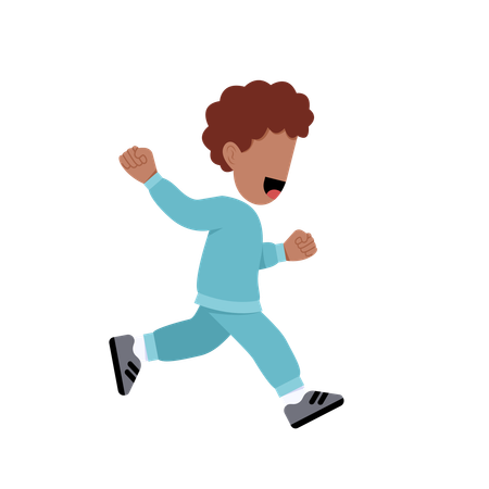 Niño corriendo  Ilustración