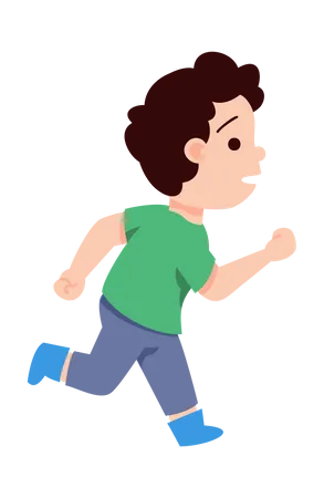 Niño corriendo  Ilustración