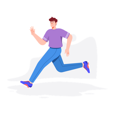 Niño corriendo  Ilustración