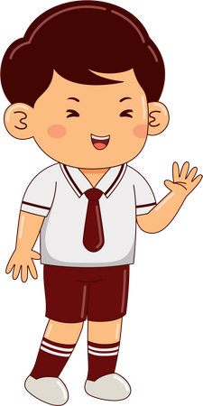 Niño en uniforme  Ilustración