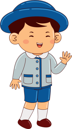 Niño en uniforme  Ilustración