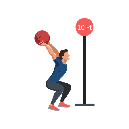 Niño haciendo lanzamiento de pelota contra la pared  Ilustración