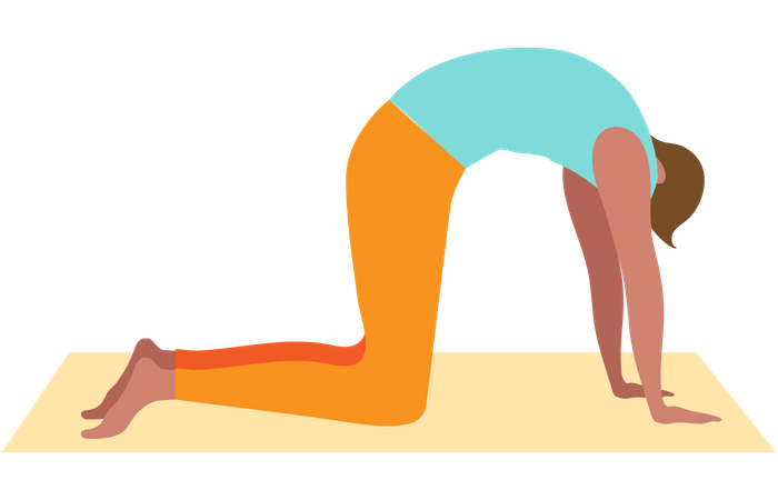 Niño haciendo yoga  Ilustración