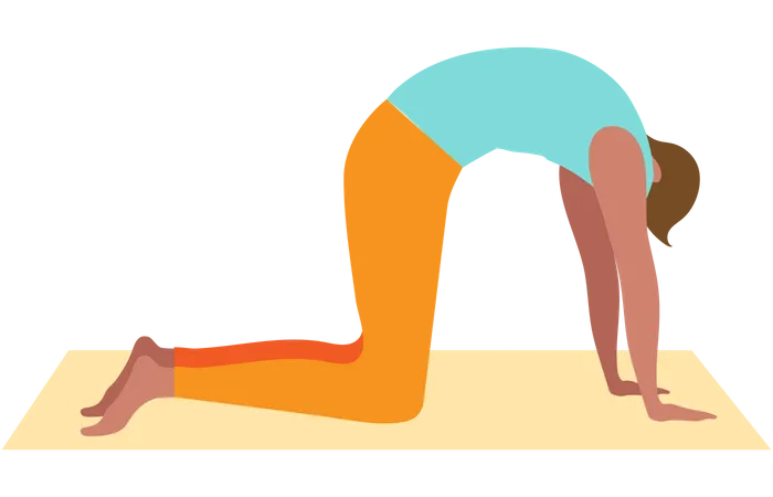 Niño haciendo yoga  Ilustración