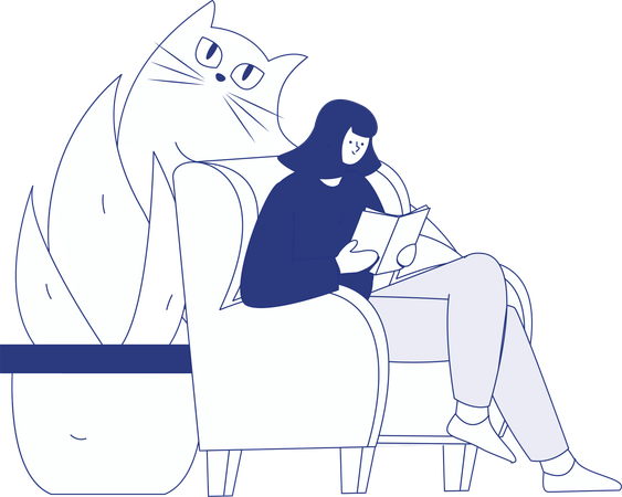Libro de lectura de niño  Ilustración