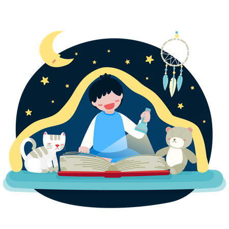 Libro de lectura para niños antes de dormir  Ilustración