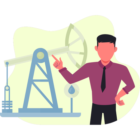 Niño señala industria petrolera  Ilustración