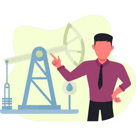 Niño señala industria petrolera  Ilustración