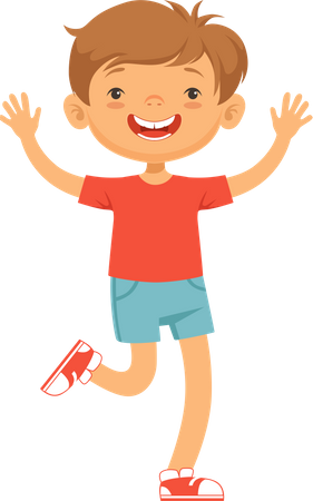 Niño pequeño sonriendo  Ilustración