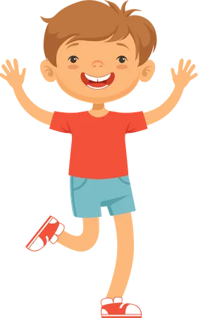 Niño pequeño sonriendo  Ilustración