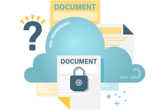 Niveau de sécurité du stockage cloud  Illustration